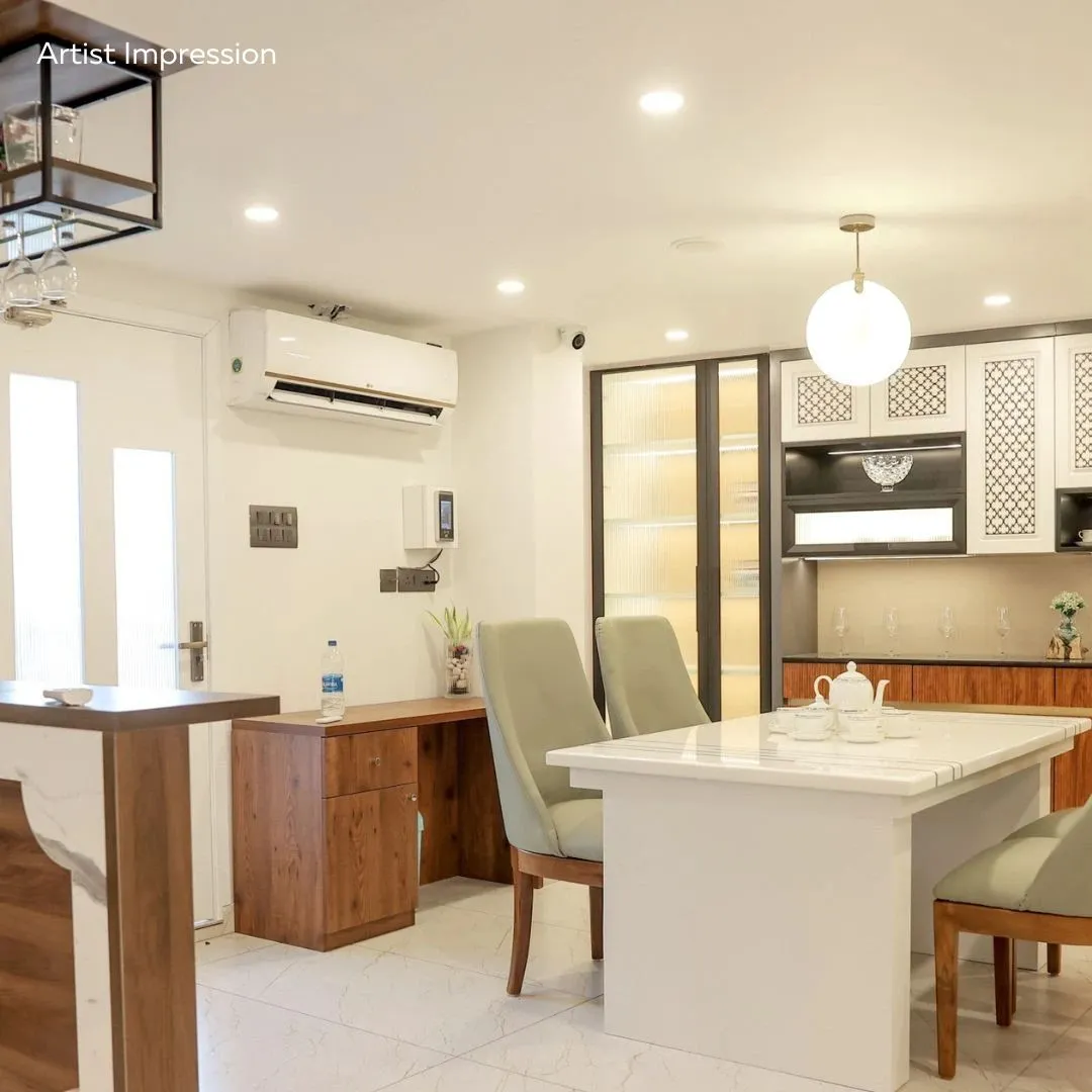 Modern living room with TV unit